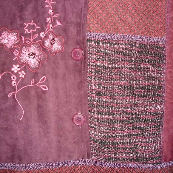 WOMENS SARA MORGAN For HABAND 3 PIECE PANTSUIT SIZE LA BURGANDY - Picture 9 of 16